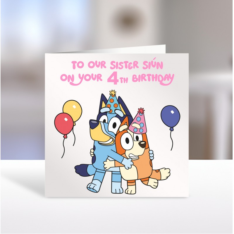 Personalised Birthday Card Bluey