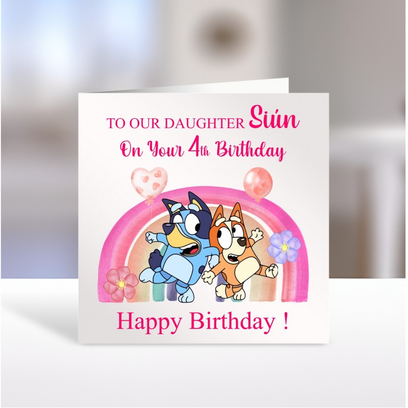 Personalized Birthday Card Bluey*
