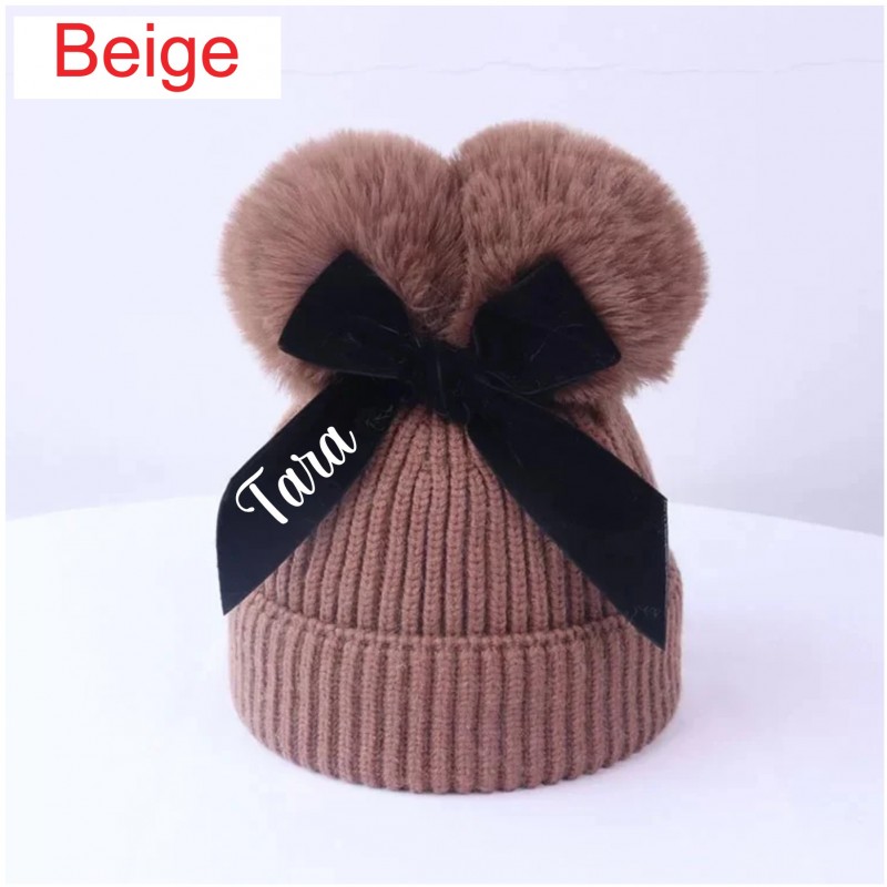 Personalised Luxury Double Pom Hats... Personalised Luxury Double Pom Hats...