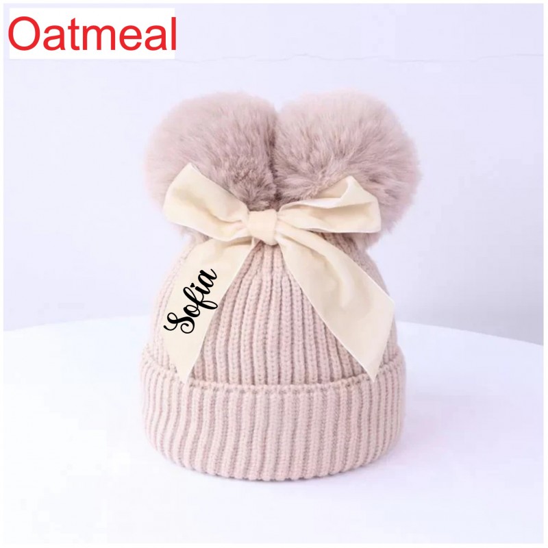 Personalised Luxury Double Pom Hats... Personalised Luxury Double Pom Hats...