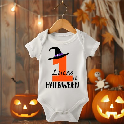 First Halloween baby vest