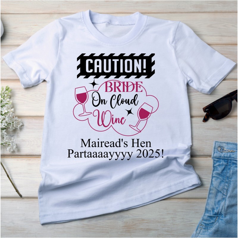 Personalised T-shirt Bride on Cloud Wine