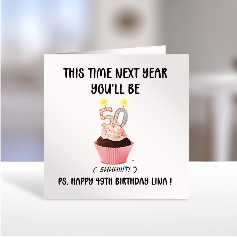 Personalized Funny 49th Birthday Card