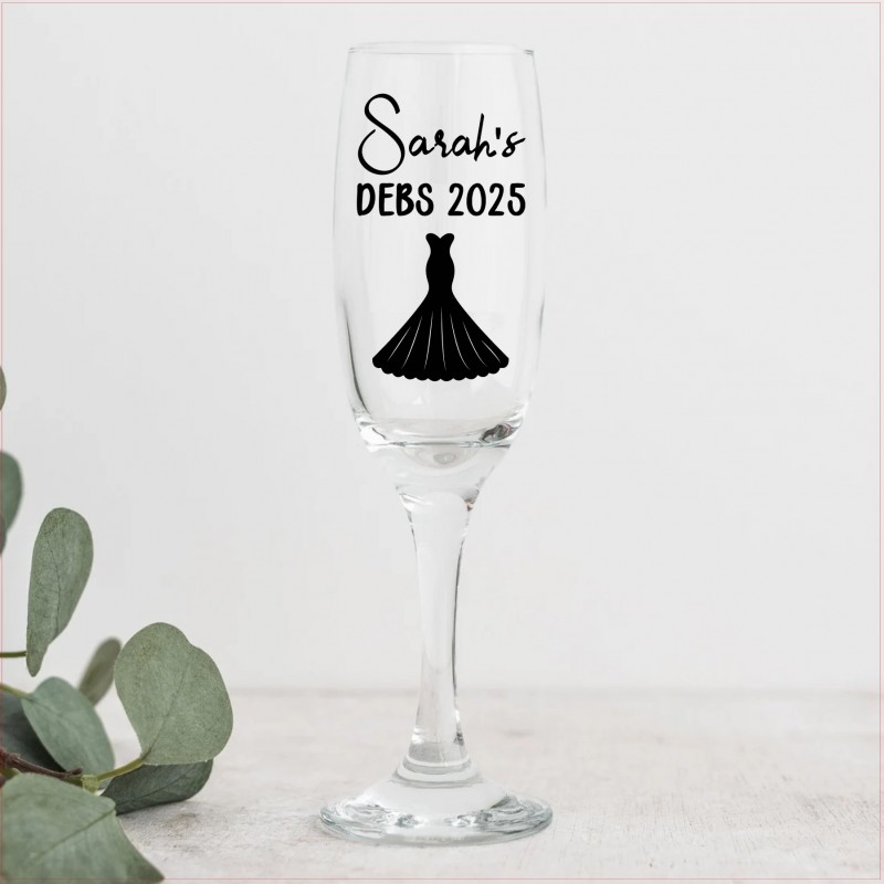 Personalized Debs Champagne Glass