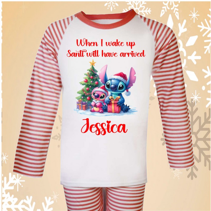 Personalised Christmas Pyjamas Stitch