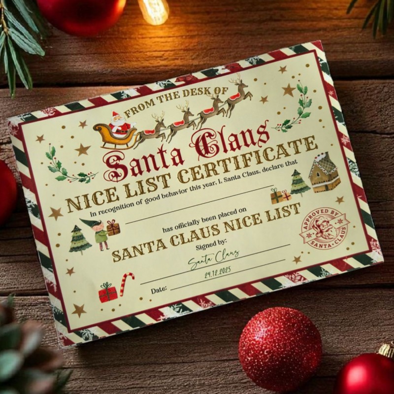 -Santa Nice List Certificate
