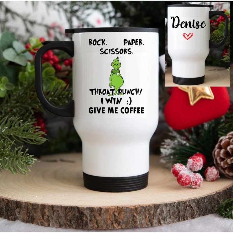 Peronalised Travel Mug Grinch 3