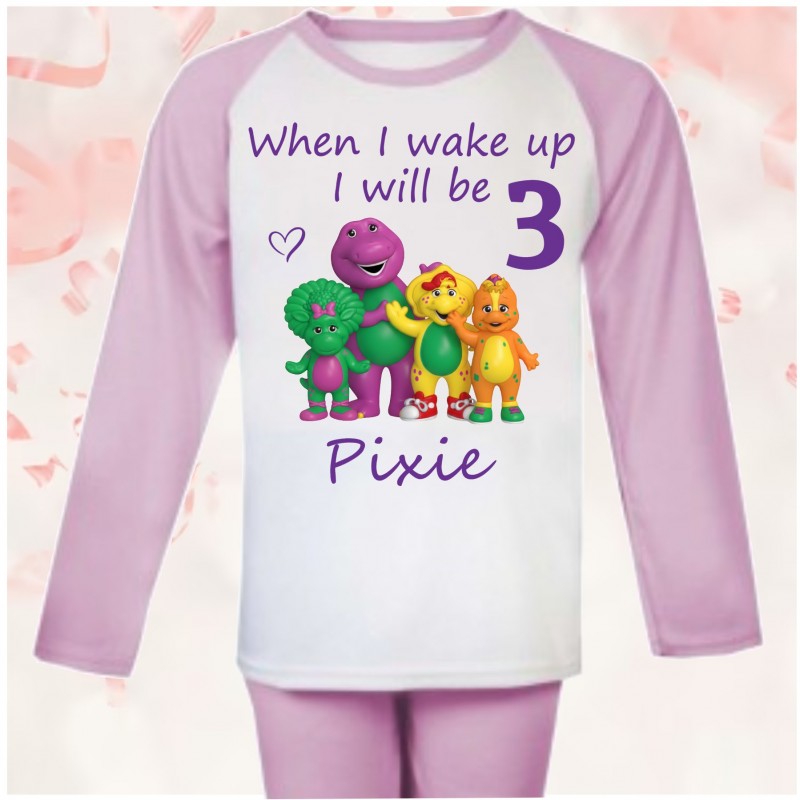 Personalised Barney Birthday Pyjamas