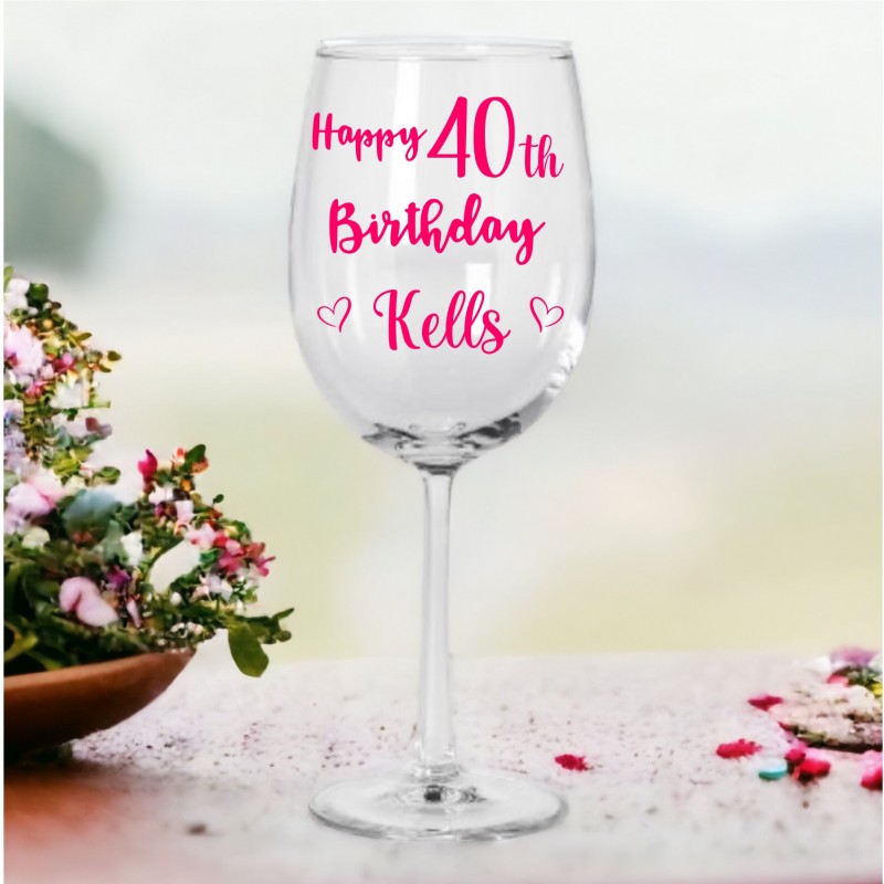 Personalised Novelty Birthday Wine Glass