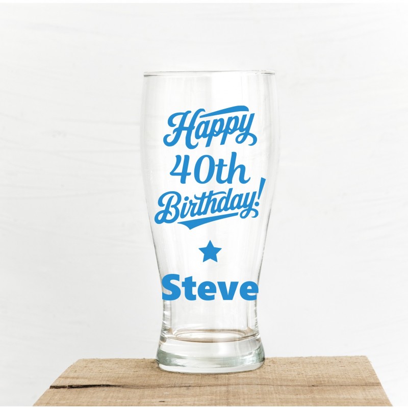 Personalised Birthday Pint Glass...