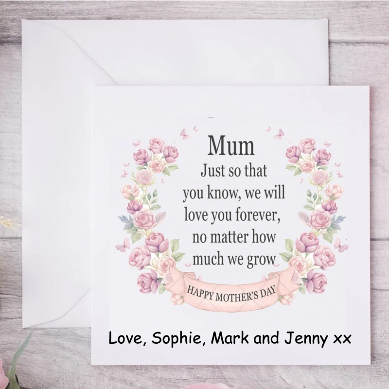 Personalised Mother's Day card