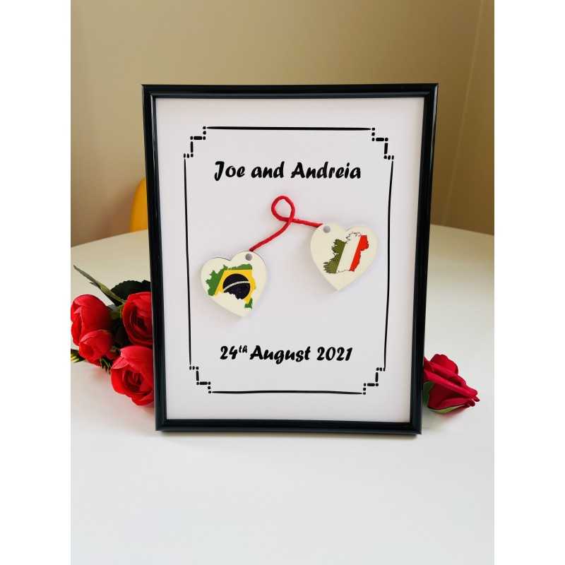 Personalised engagement/wedding frame