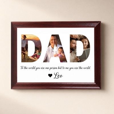 Personalised Dad Photo Plaque