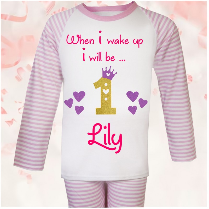 Birthday pjs - Crown and Hearts